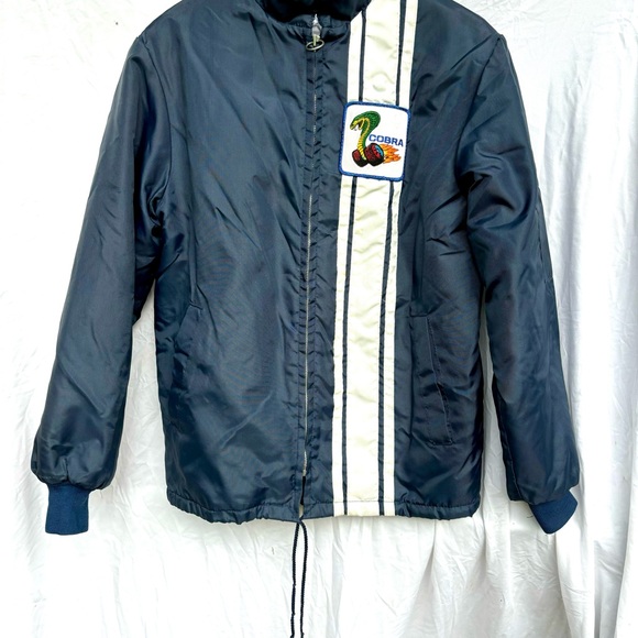 Vintage Ford Mustang Cobra Shelby Racing Jacket Small Blue Rare - Picture 1 of 16